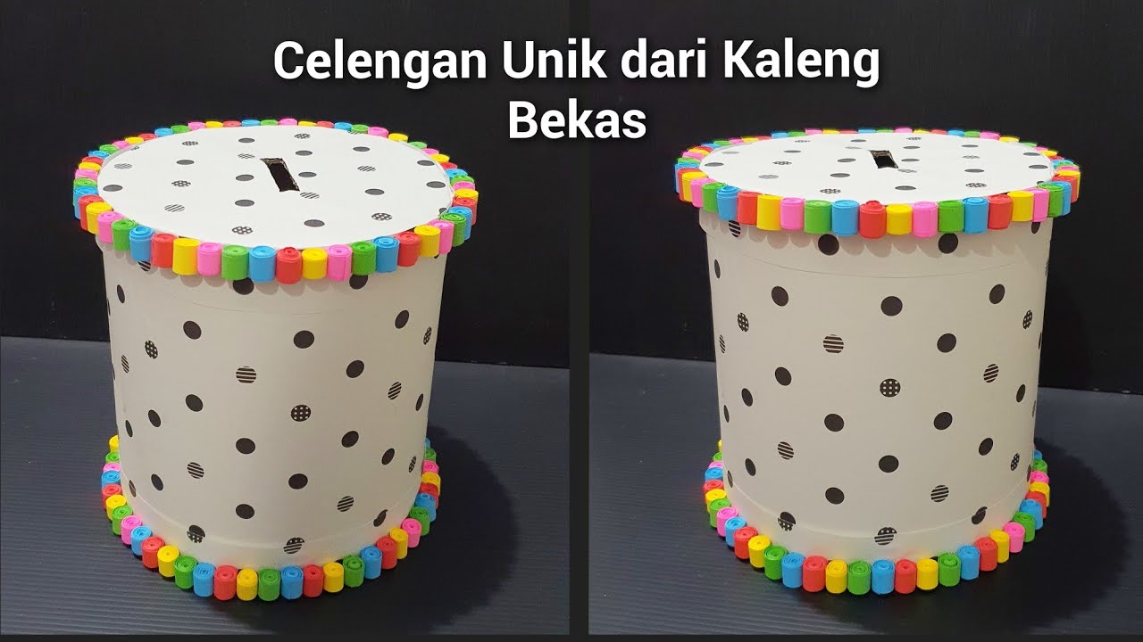 DIY Cara Membuat Celengan dari Kaleng Bekas dan Hiasan Origami | Kerajinan Tangan | Craft