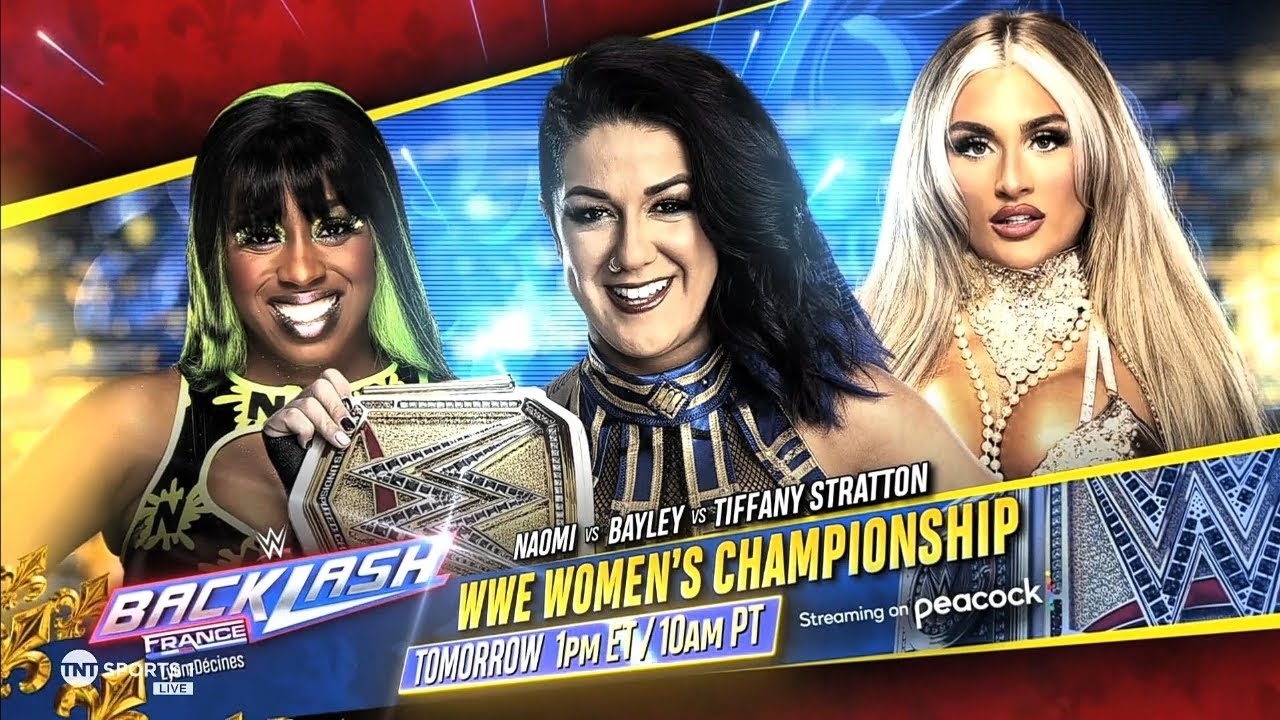 WWE2K24 Backlash WWE Women's Championship Tiffany vs Naomi vs Bayley