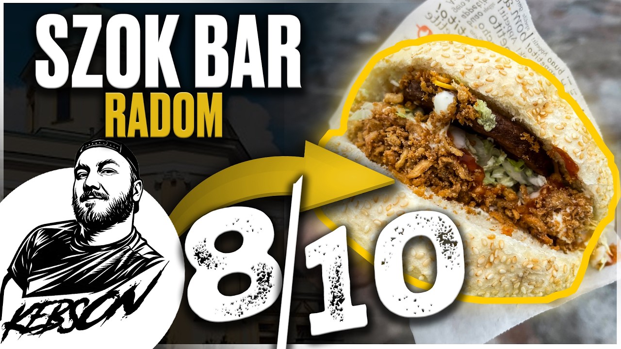 SZOK CENOWY - CHEESEBURGER DWORCOWY ZA 9 ZŁ - POTĘŻNY - SZOK BAR NA SKWERKU W RADOMIU