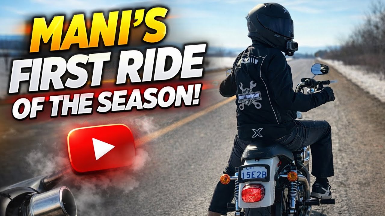 Back on two wheels! First ride of the season— roaring engine, clear skies, pure adrenaline! 
