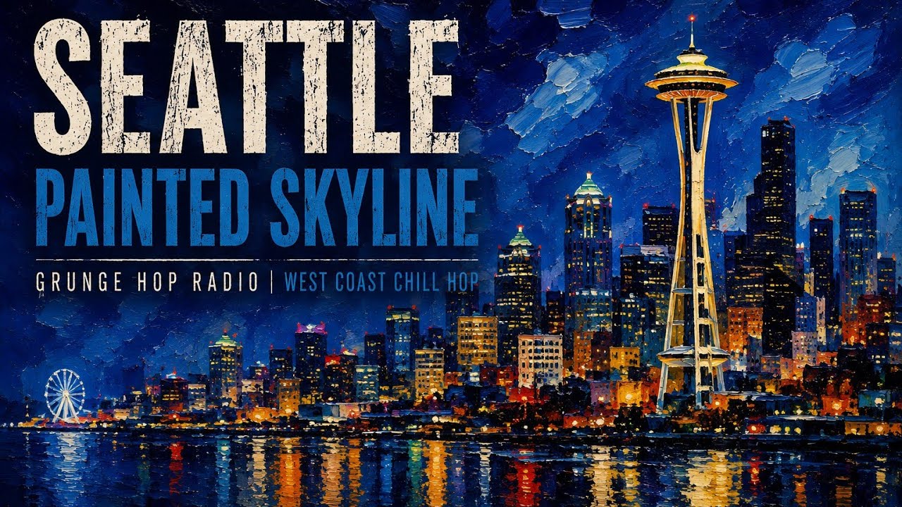 Seattle Under Painted Skies  | West Coast Grunge Hop | Chillhop Instrumental Music 🎨🌧️