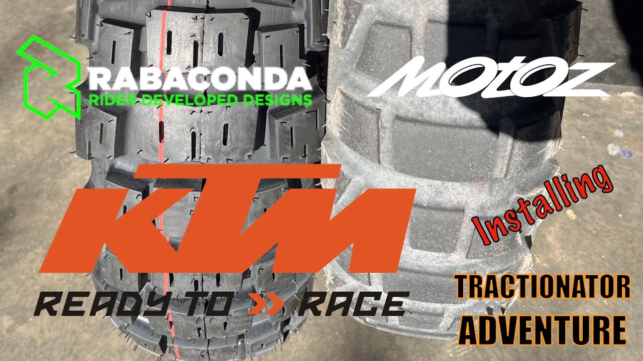 Installing MOTOZ Tractionator ADV on KTM 1290 Super Adventure R / Rabaconda Tire Changer