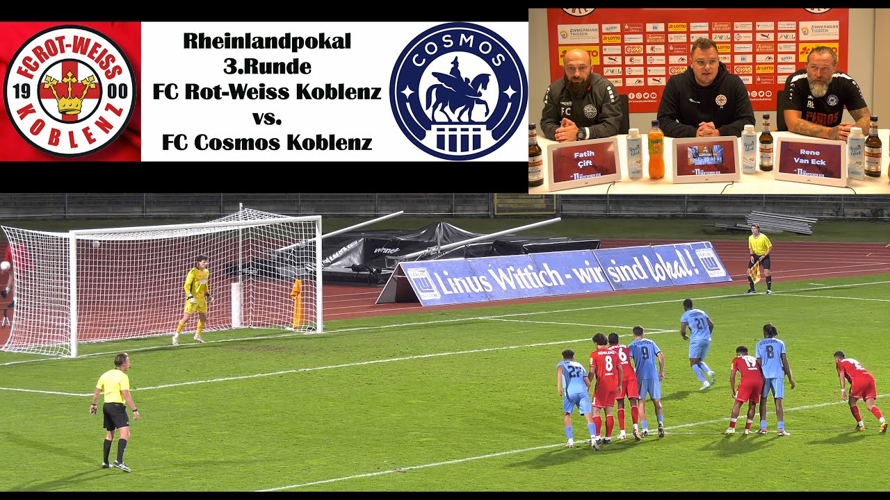 Rheinlandpokal 3.Runde: FC Rot-Weiss Koblenz vs. FC Cosmos Koblenz