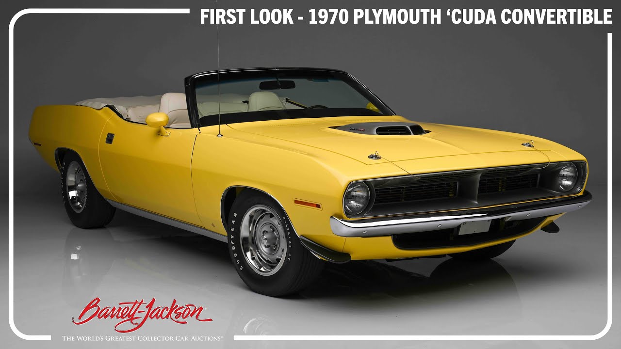 FIRST LOOK - 1970 Plymouth 'Cuda Convertible - BARRETT-JACKSON 2024 SCOTTSDALE AUCTION