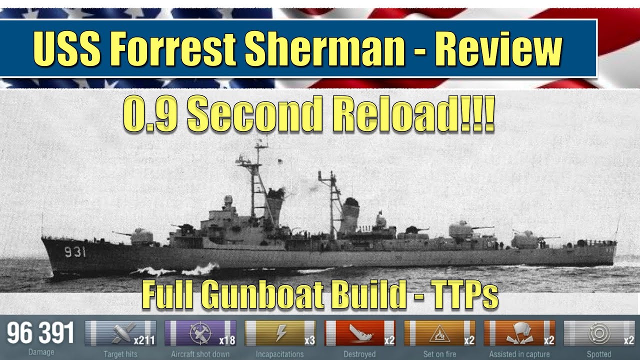 USS Forrest Sherman Full Gunboat Build 1st Impressions | World of Warships