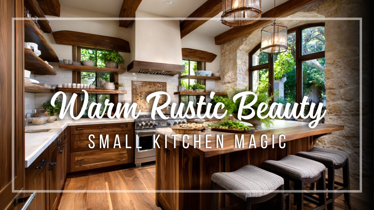 Modern Rustic Small Kitchens 🪵 Raw Materials Balanced with Elevated Design Refinement
