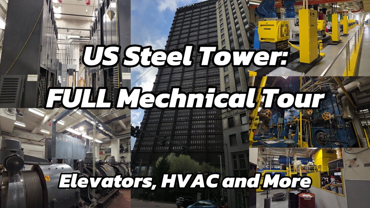 FULL Elevator & Mechanical Tour of US Steel Tower: Elevators, HVAC, and More