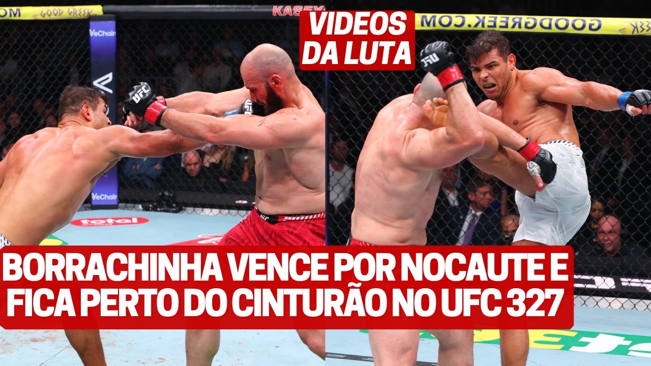 VIDEO LUTA: PAULO BORRACHINHA VENCE INVICTO COM NOCAUTE E FICA PERTO DE CINTUR&Atilde;O NO UFC 327