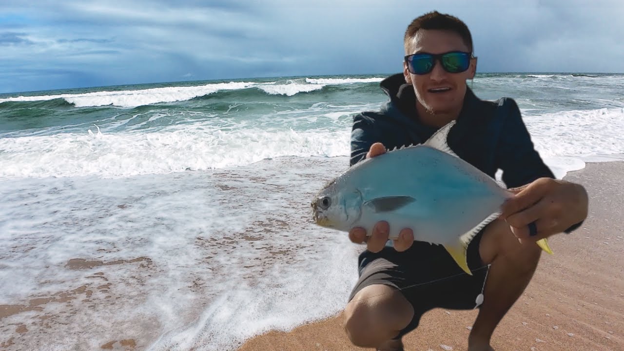 Pompano and whiting slam! Catching the BEST tasting fish in the surf!