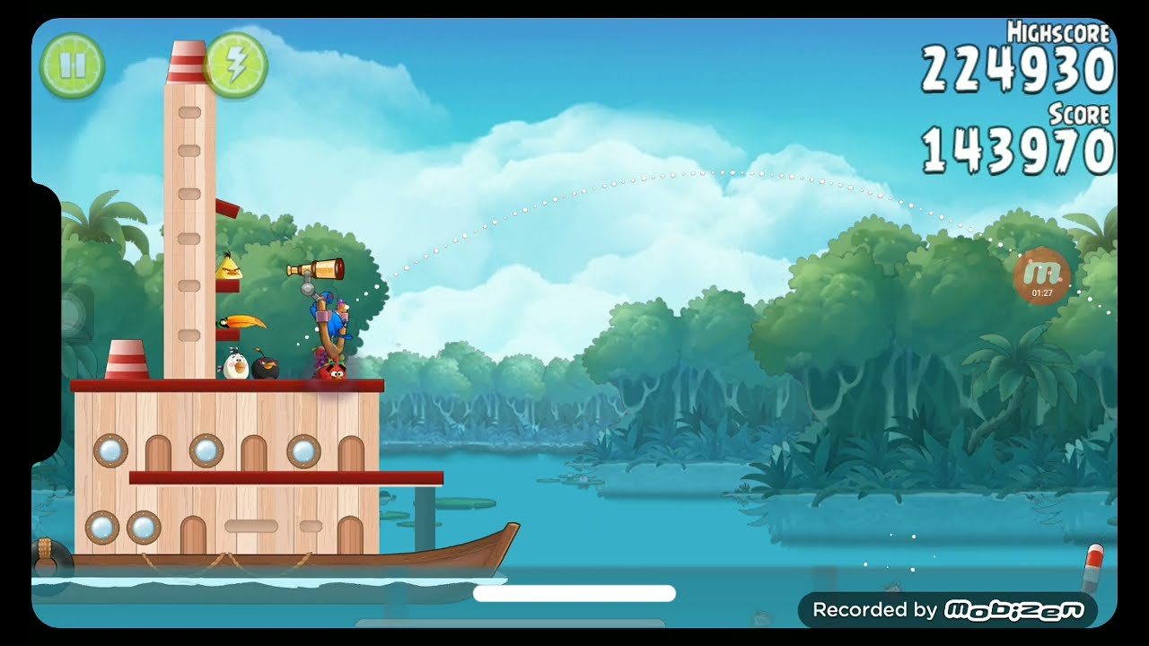 Angry Birds Rio Blossom River Level 20