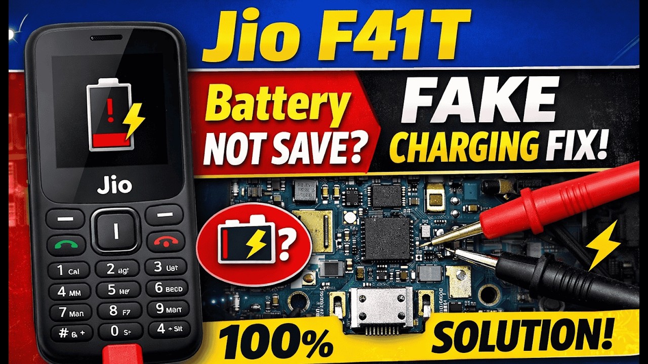 Jio F41T Battery Charging Not Save Fix | Fake Charging Problem 100% Solution | Hindi