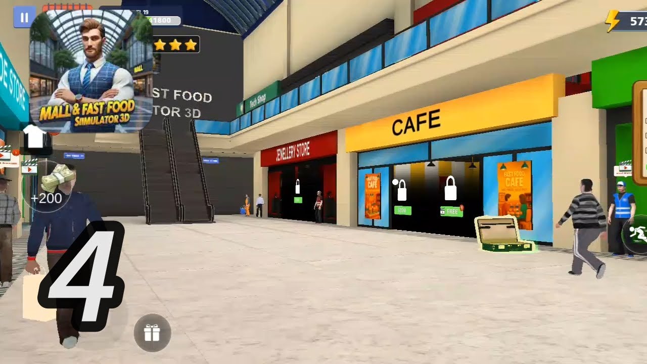 Mall simulator part 4 || gameplay walkthrough - mall & fast food simulator 3D (android)