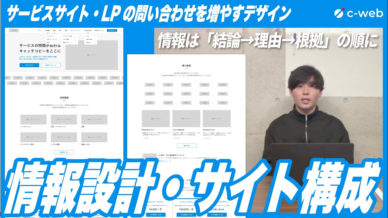【問い合わせを増やすデザイン】サービスサイトの構成・情報設計は結論から