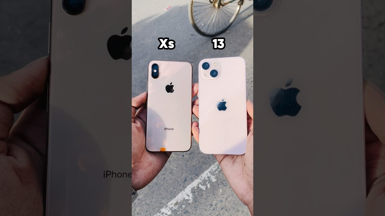iPhone Xs Vs iPhone 13 || Design & Camera Zoom Test! #shorts
