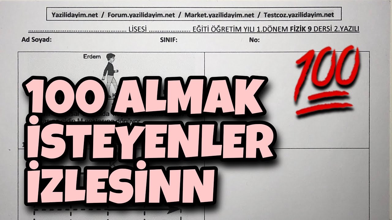 9.Sınıf Fizik 1.Dönem 2.Yazılı