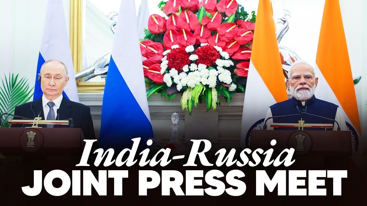 PM Narendra Modi and Russian President Putin hold joint press briefing at Hyderabad House, New Delhi