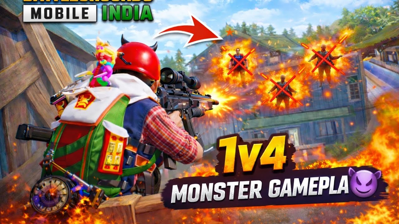 1v4 Clutch King 😈 | Monster Gameplay BGMI