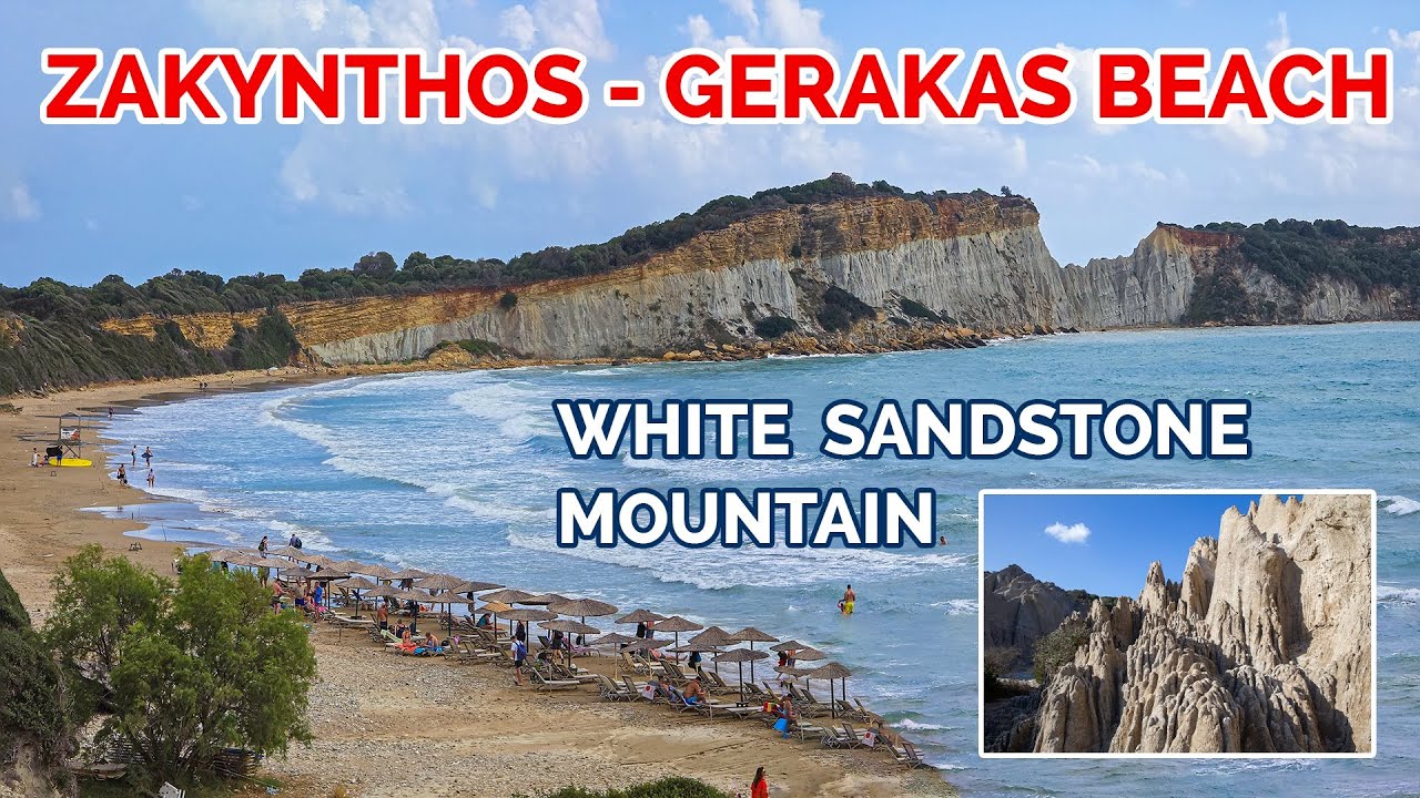 Zakynthos - Gerakas Beach & White Sandstone Mountain 🏖️ | Peripeții pe drum - am tăiat o anvelopă 🚘