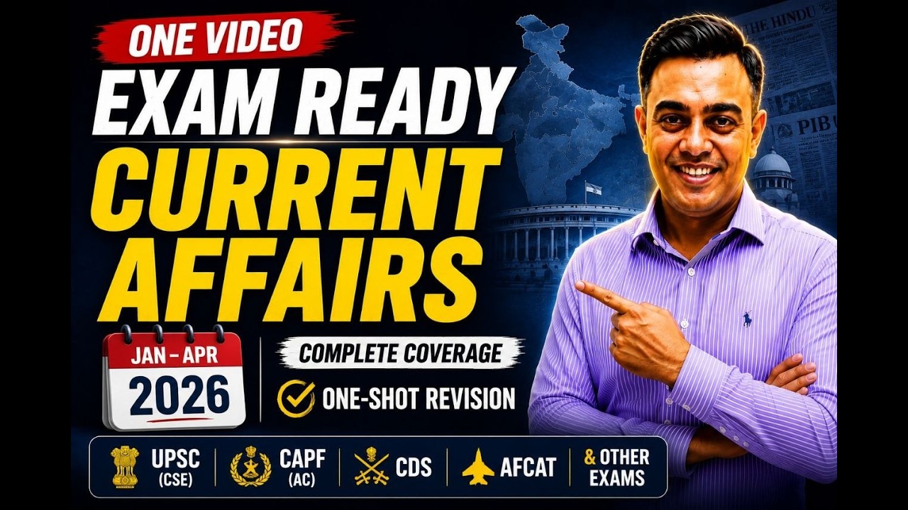 Complete Current Affairs Quiz (Jan&ndash;Apr 2026) | Most Expected Questions | UPSC 2026 #upsc