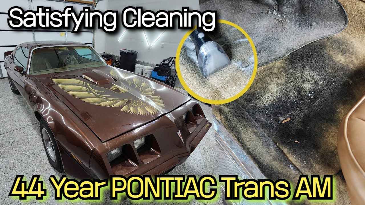[4K] CLEANING 44 YEAR PONTIAC TRANS AM with THE WORST OIL STAIN