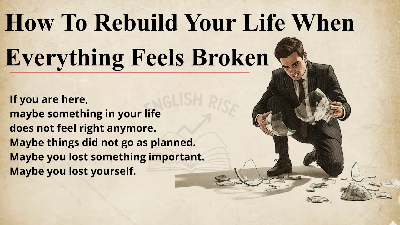 How To Rebuild Your Life When Everything Feels Broken || Improve Your English Fluency