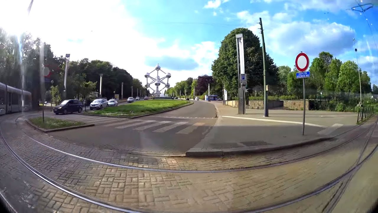 The Brussels Tram Route 7 - Whole Tramline - Side View