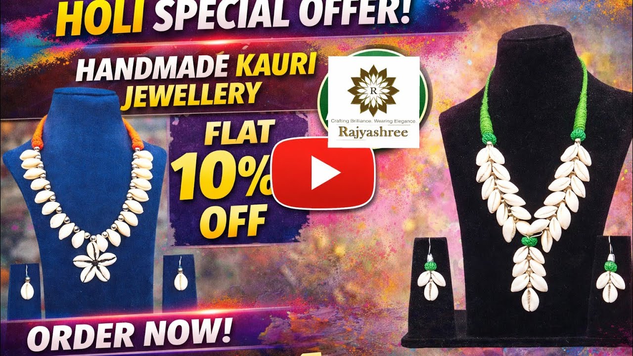 Holi Special Offer 🎨 | Handmade Kauri Jewellery | Flat 10% OFF | 