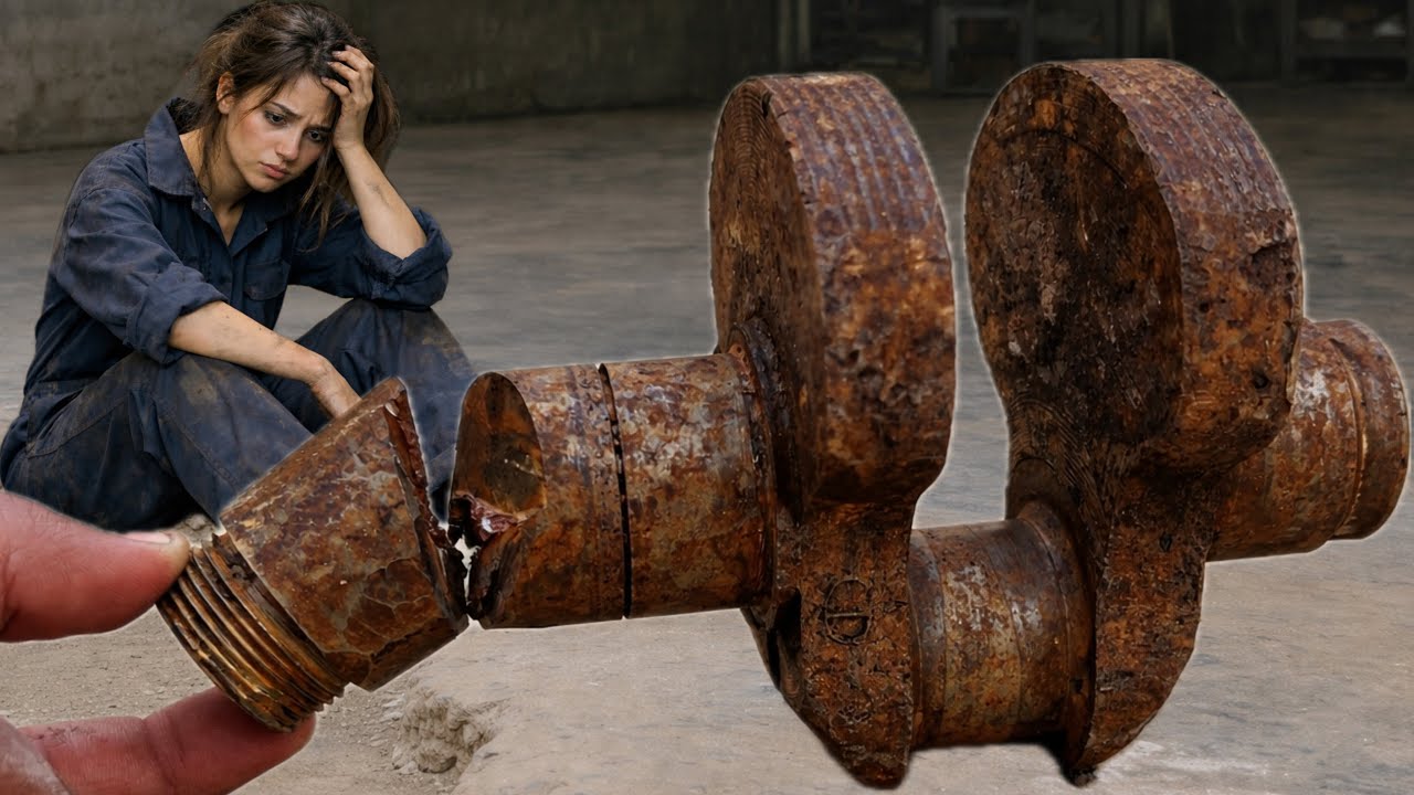 Old Mechanic Repair | Experience Machinist Rebuilding Wrecked Crankshaft From Main Journal….