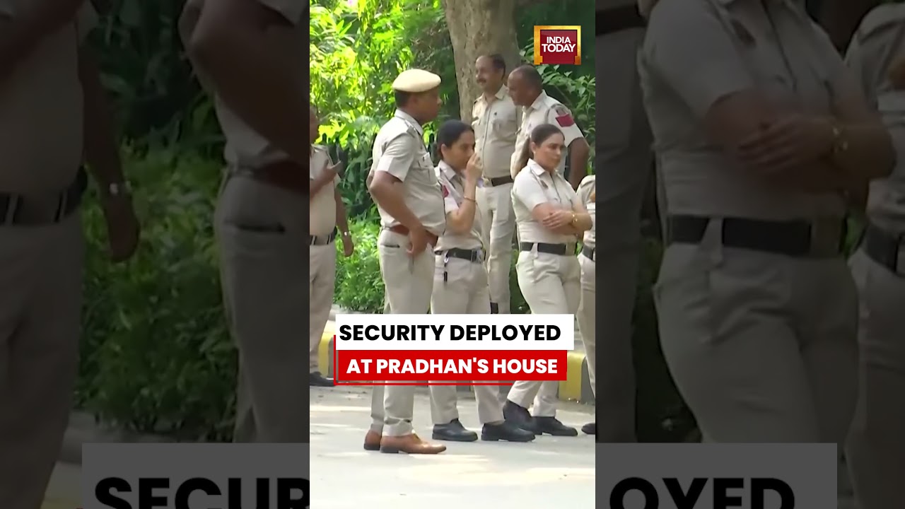 Security Tightened Outside Dharmendra Pradhan's Residence After Resignation as Education Minister