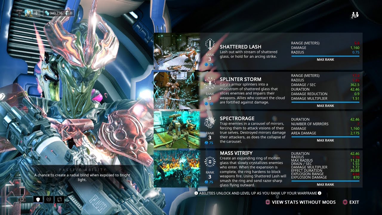 Warframe Gara  How To Make A Huge MASS VITRIFY