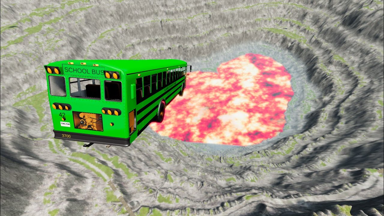 BeamNG.drive - Leap Of Death Car Jumps & Falls Into Red water