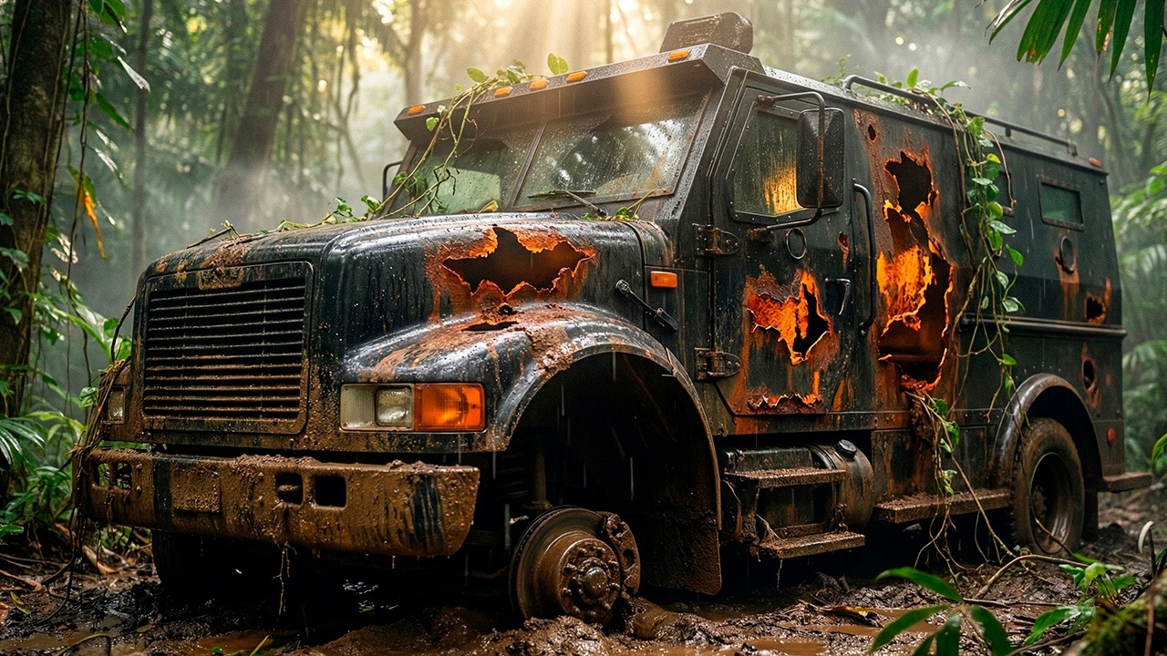 ASMR Restoring a Forgotten Armored Truck in the Jungle – What Was Hidden Inside…