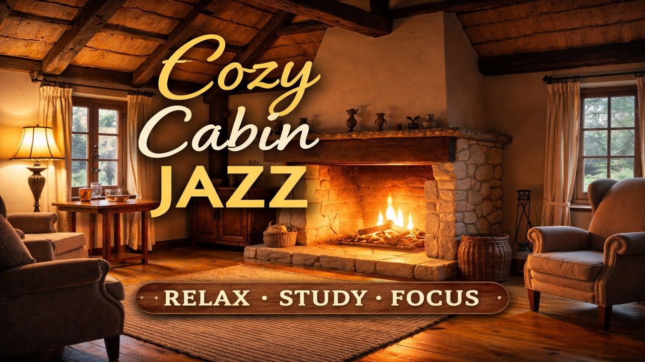 Study Jazz Lounge 🏠🔥 Warm vibes | Background music to Study, Focus, Relax