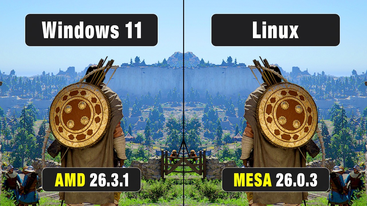 Windows 11 vs Linux (CachyOS) - RX 6700 XT (Adrenalin 26.3.1 vs MESA 26.0.3)