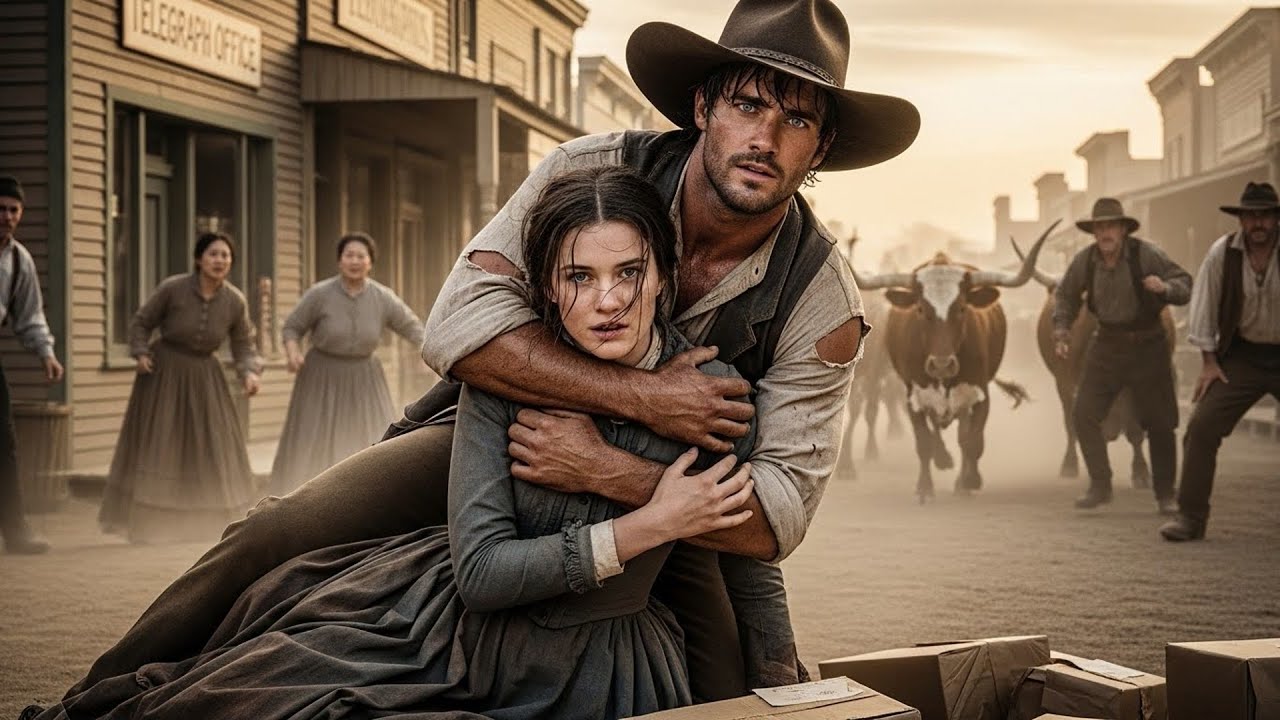 The Stampede Knocked Her Down And Kept Going, The Cowboy Threw Himself Over Her Until It Passed