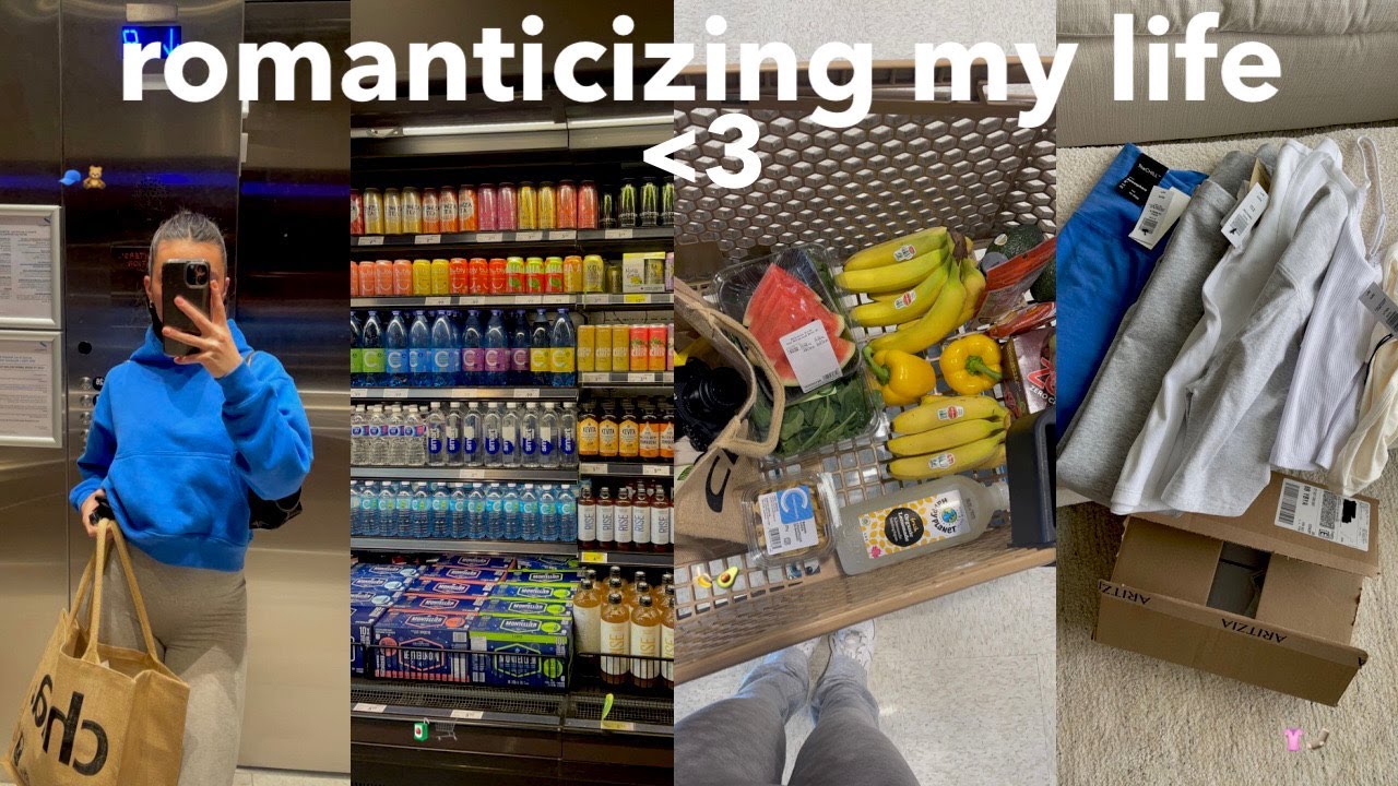ROMANTICIZING MY LIFE: switching things up + aritzia clientele haul + grocery shop w/me 🧢🧸