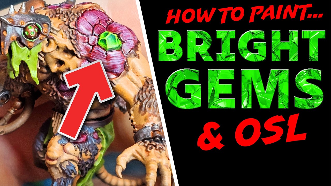 How to Paint BRIGHT gems and GLOW - Plasma, Warpstone, Lenses.