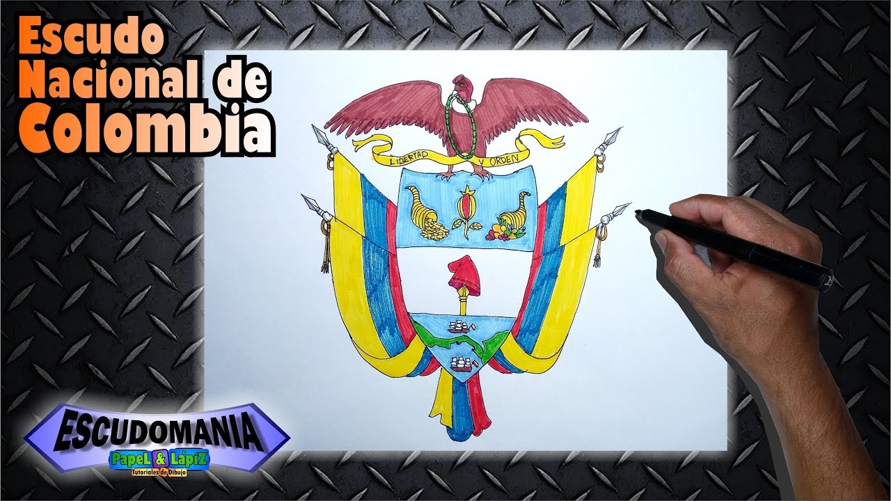 Aprende a dibujar y pintar el escudo nacional de Colombia