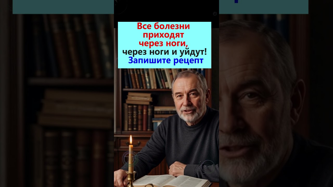 Все болезни приходят через ноги, через ноги и уйдут  Запишите рецепт
