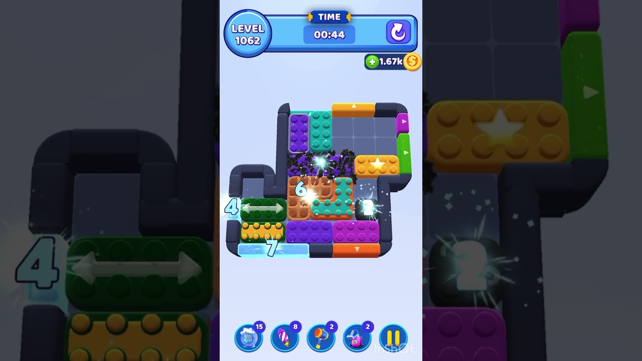 Color Block Jam Level 1062 &ndash; Full Puzzle Solution (No Boosters)