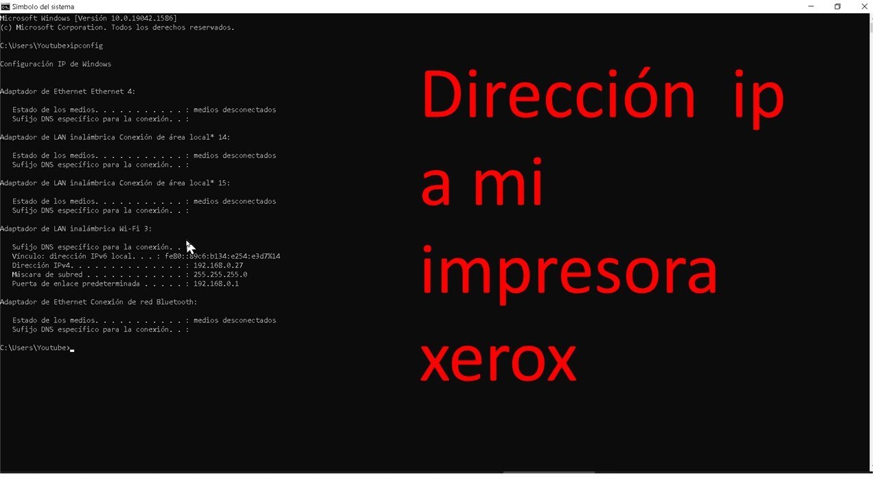 Configuracion de ip en impresora xerox versalink.