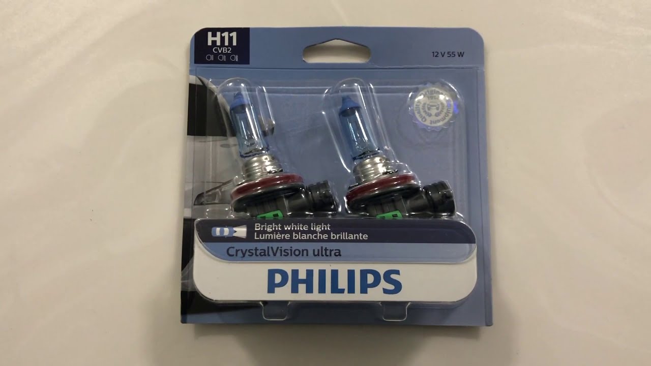 Philips H11 CrystalVision Ultra Bright White Light Bulbs CVB2 Review