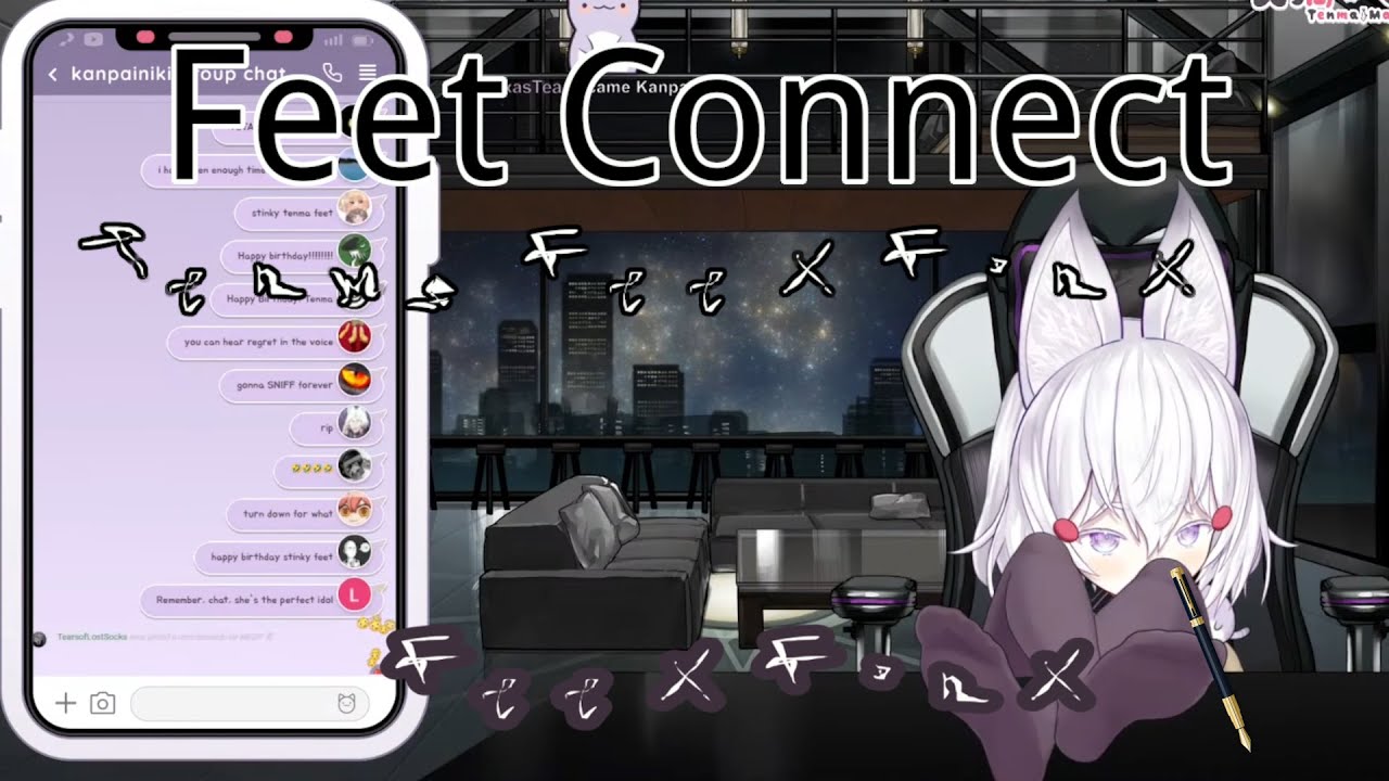 Feet Connect, a font with her feet? - Tenma Maemi (Phase Connect) [VTuber Clip]