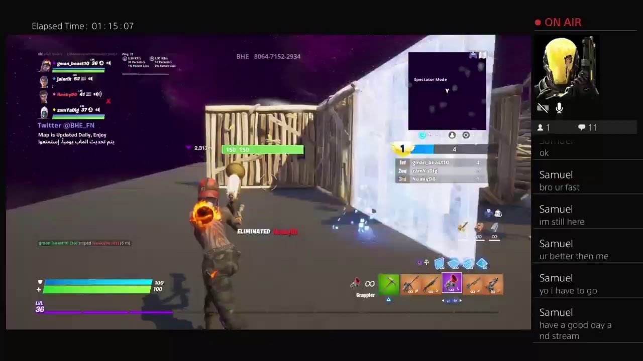 ARENA fortnit gameplay use code beast\