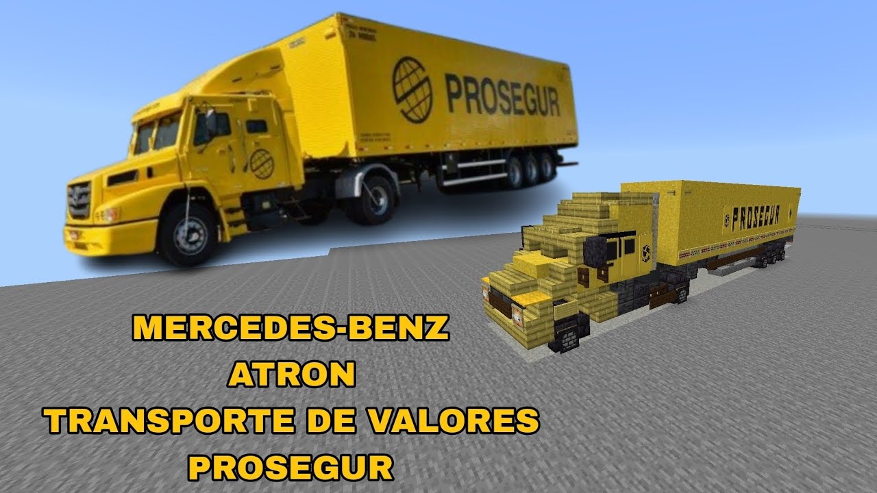 TUTORIAL MINECRAFT - Como fazer uma carreta forte Prosegur ( Mercedes-benz ATRON ) no Minecraft