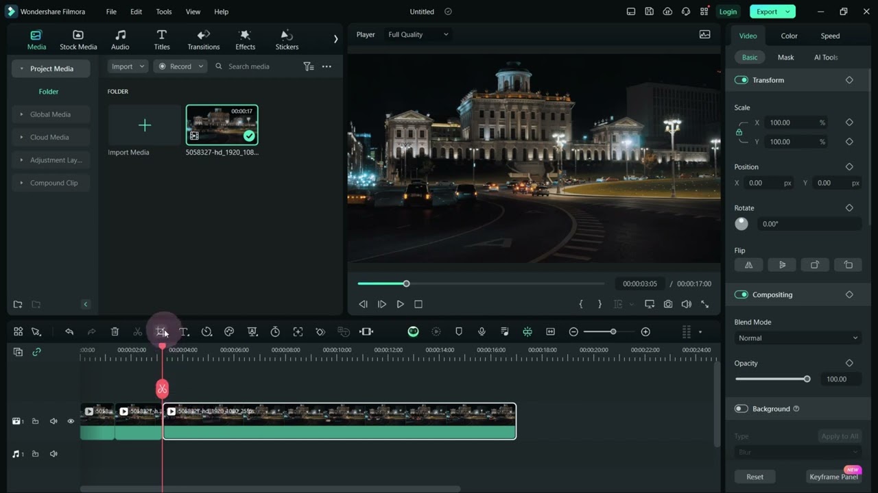 Как увеличивать, удерживать и уменьшать масштаб в Filmora