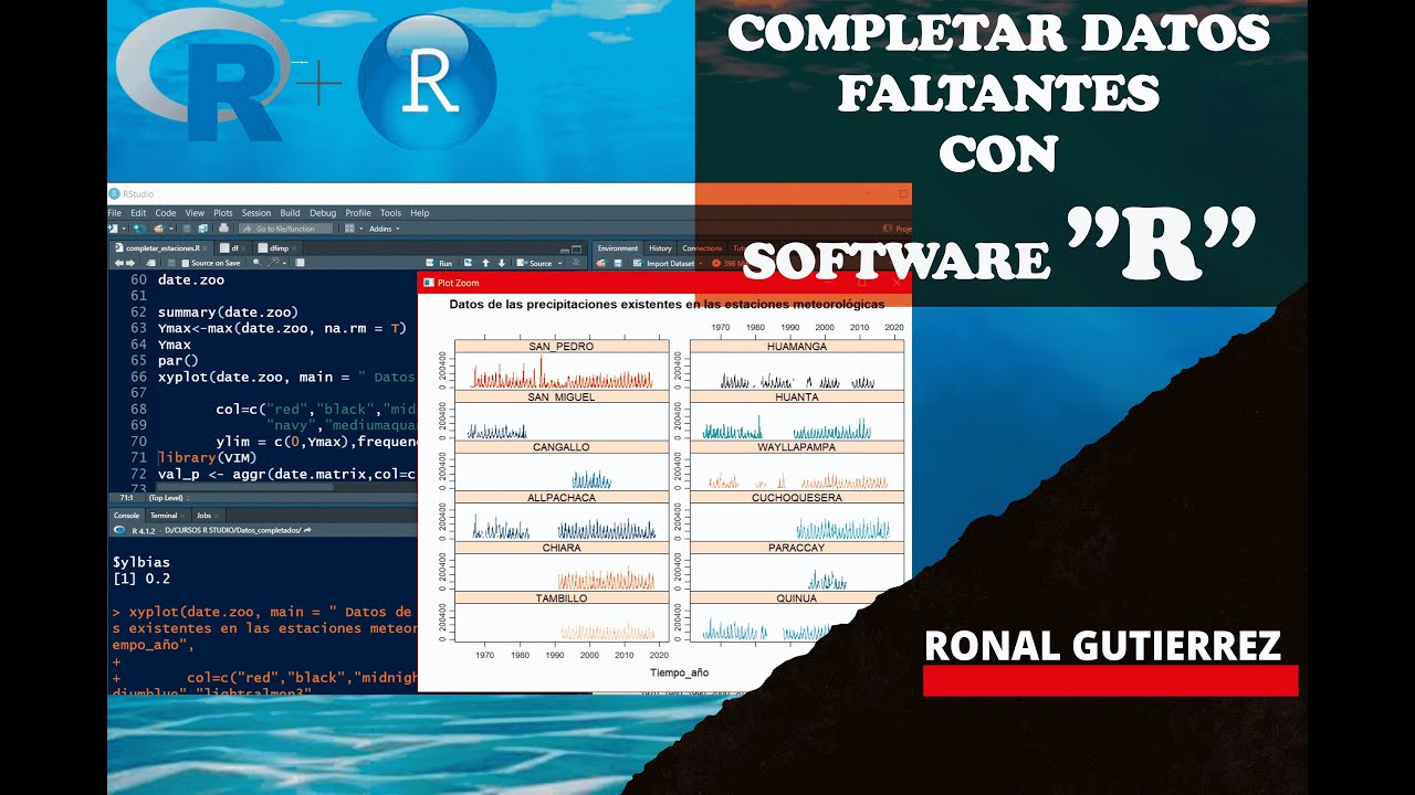 Como completar datos faltantes de precipitación (en series temporales)   |EXCEL | R STUDIO