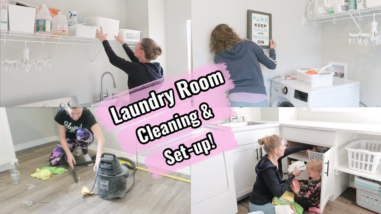 ULTIMATE LAUNDRY ROOM CLEAN WITH ME 2020 // NEW LAUNDRY ROOM SET UP!!!! // HOME RENOVATION PROJECT