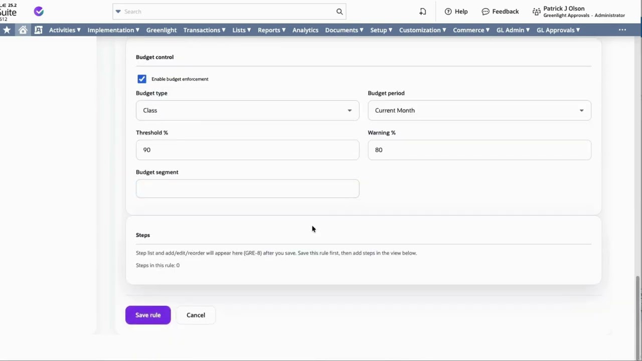 Greenlight Approvals — Build a NetSuite Approval Rule in 60 Seconds