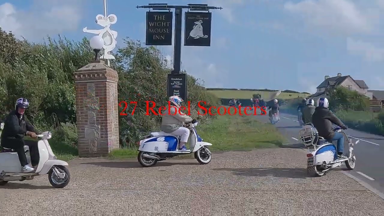 Isle of Wight Scooter Rally 2024 - The White Mouse Inn to Ventnor